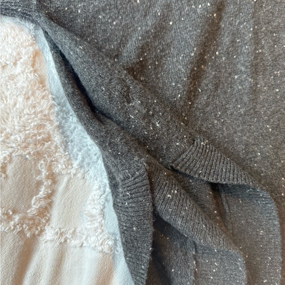 Gray Turtleneck funky sleeve oversized Sweater size M soft B8 - Picture 11 of 12